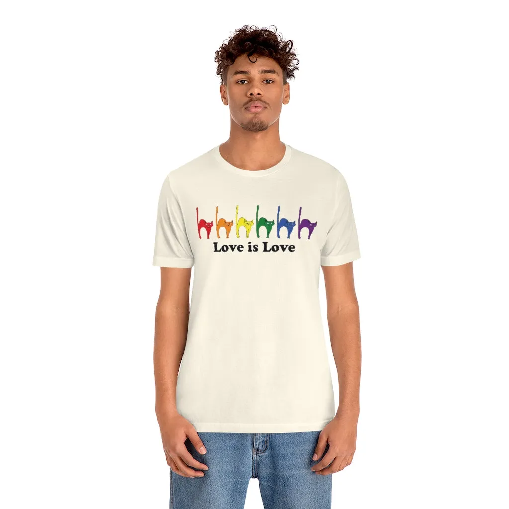 Rainbow Kitties "Love Is Love" Pride Tee - Unisex Shirt