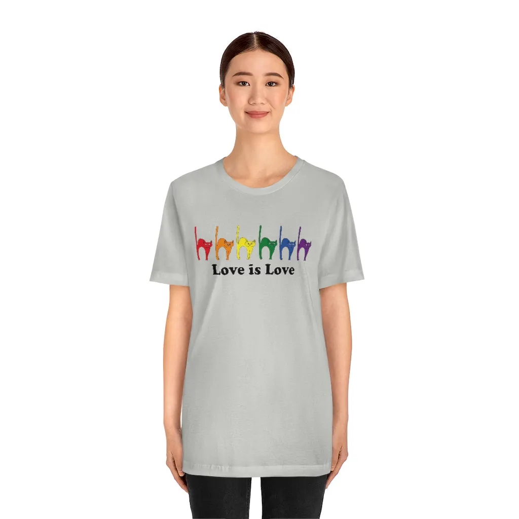 Rainbow Kitties "Love Is Love" Pride Tee - Unisex Shirt