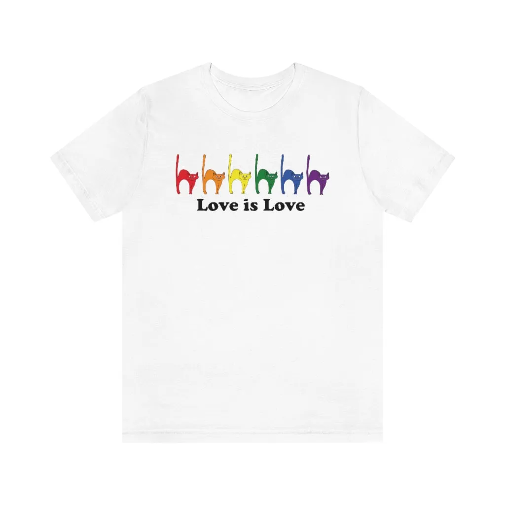 Rainbow Kitties "Love Is Love" Pride Tee - Unisex Shirt