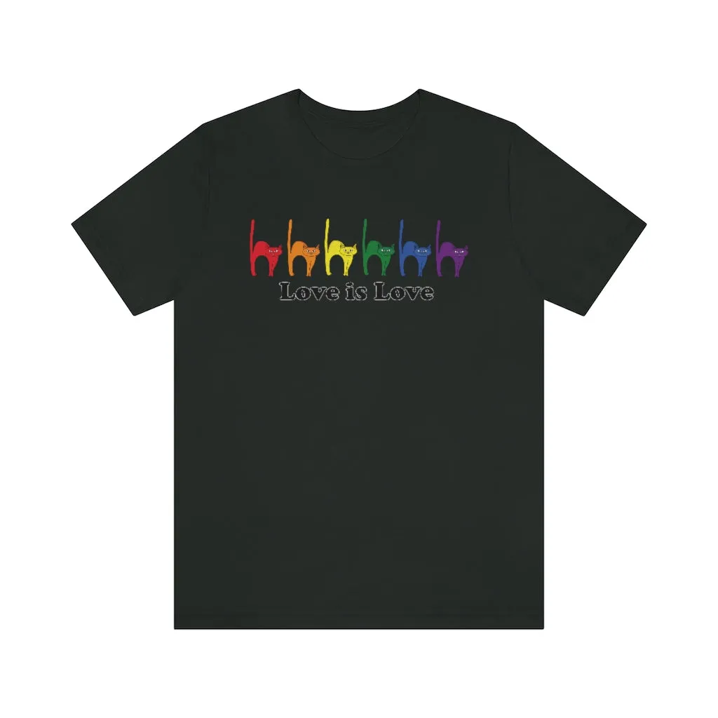 Rainbow Kitties "Love Is Love" Pride Tee - Unisex Shirt