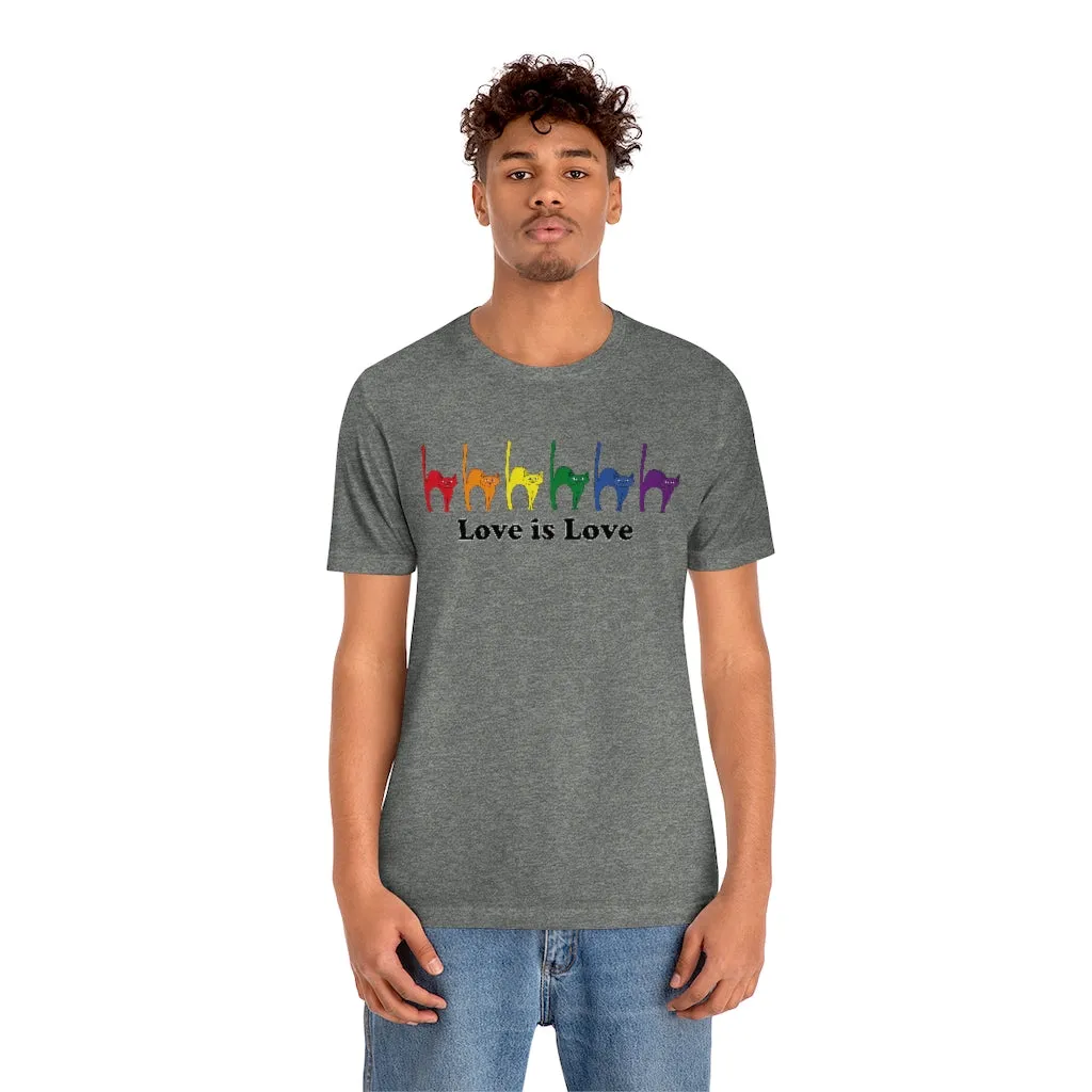 Rainbow Kitties "Love Is Love" Pride Tee - Unisex Shirt