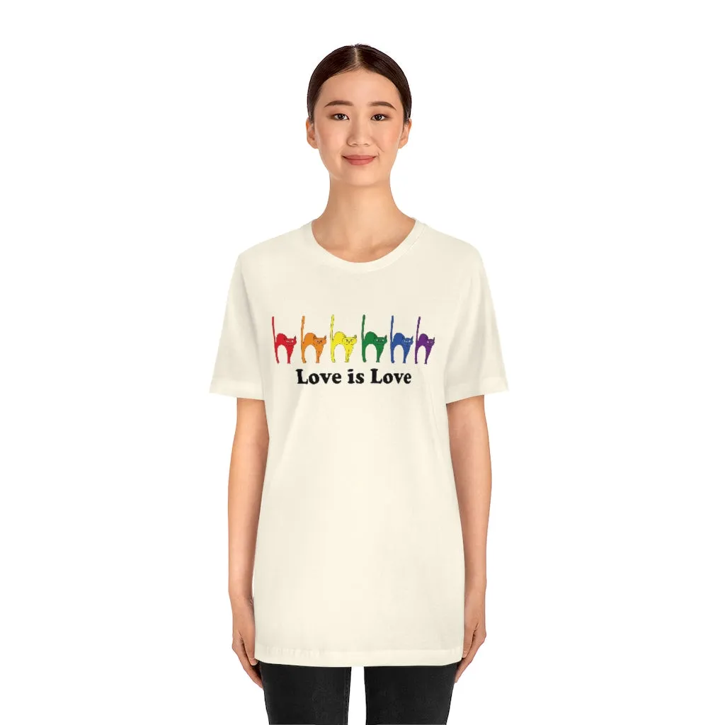 Rainbow Kitties "Love Is Love" Pride Tee - Unisex Shirt