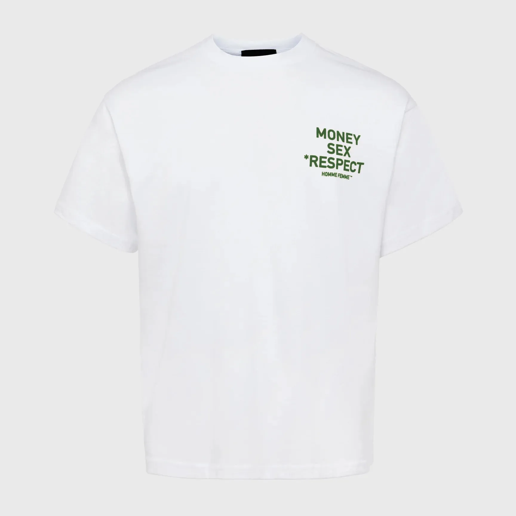 Respect Tee White and Green