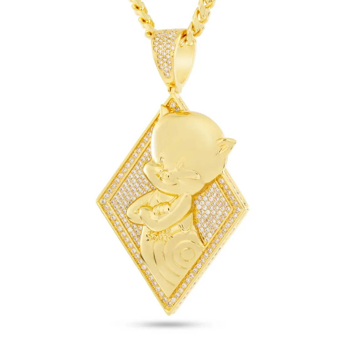 Space Jam x King Ice - Porky Pig Necklace