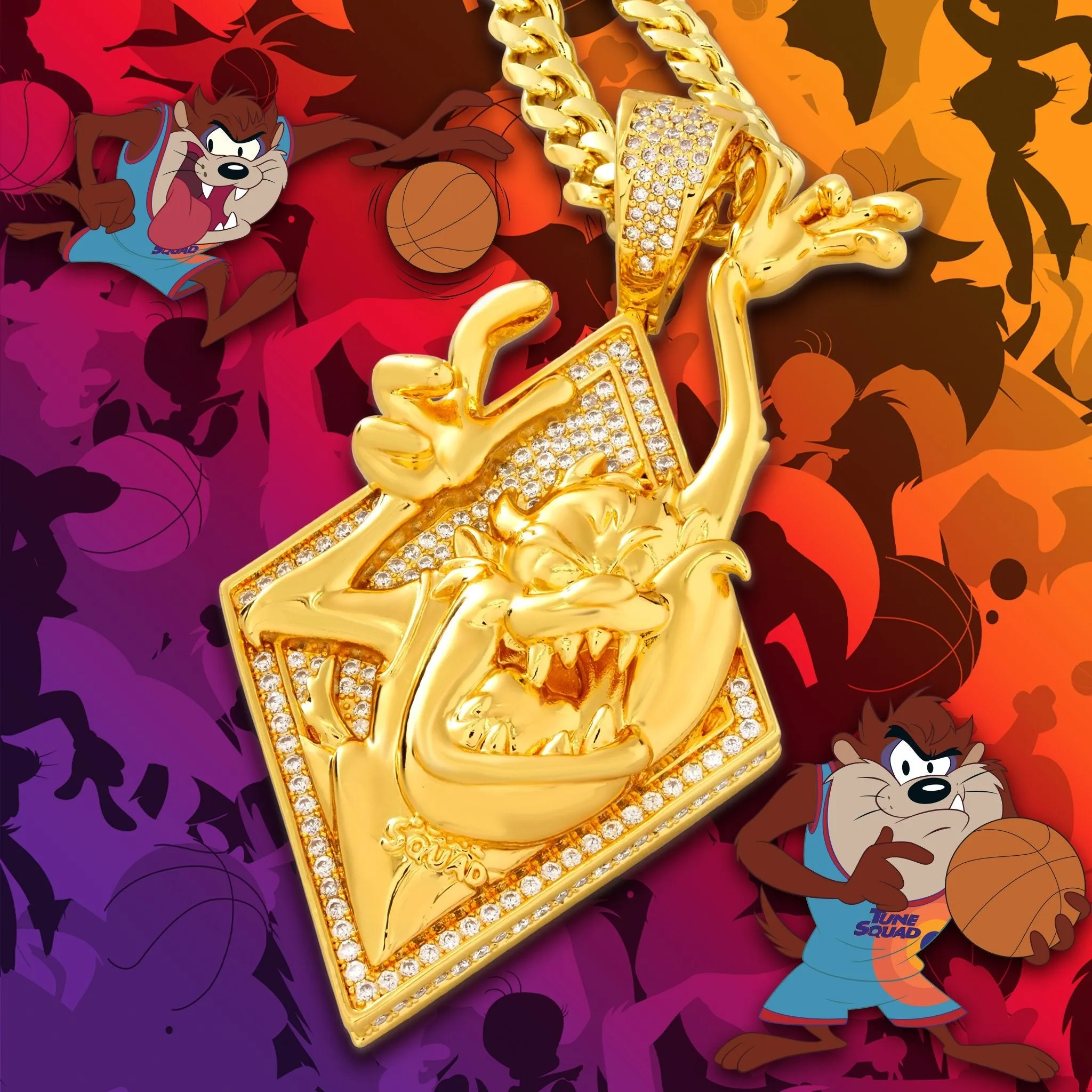 Space Jam x King Ice - Tasmanian Devil Necklace