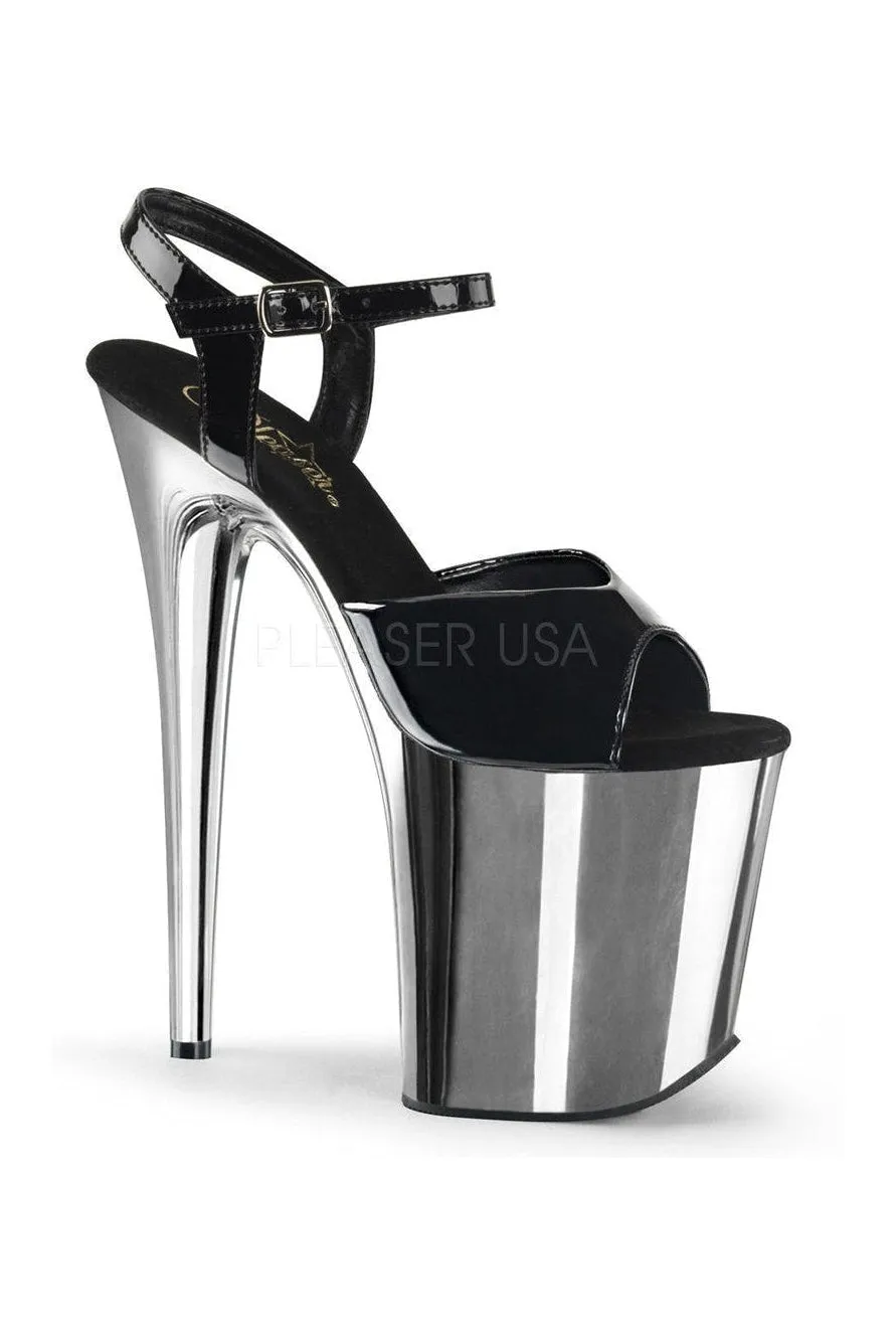 SS-FLAMINGO-809 Platform Sandal  | Black Patent