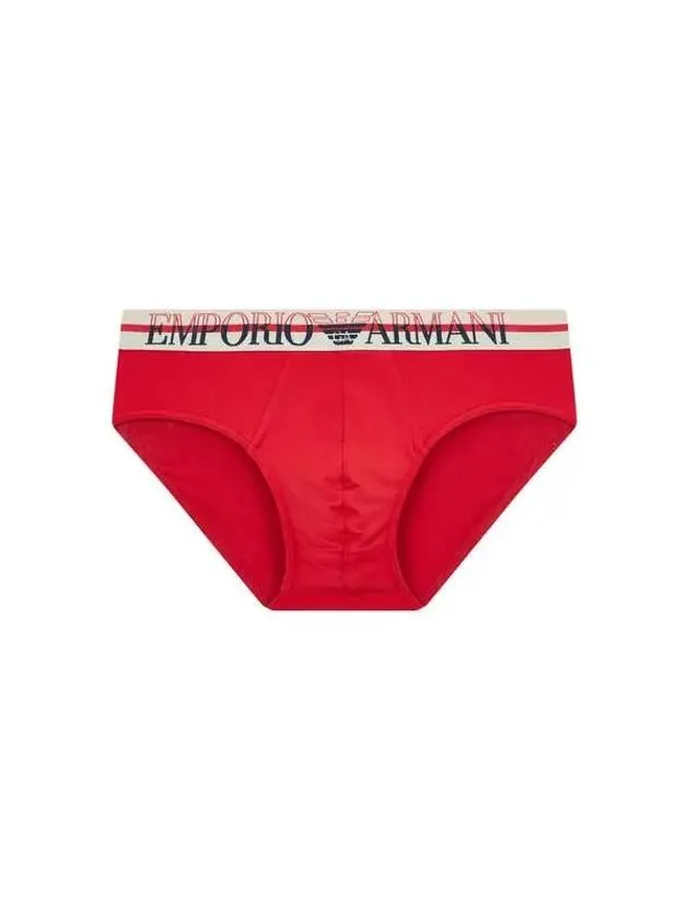 UNDERWEAR Men s Line Logo Banding Briefs Red